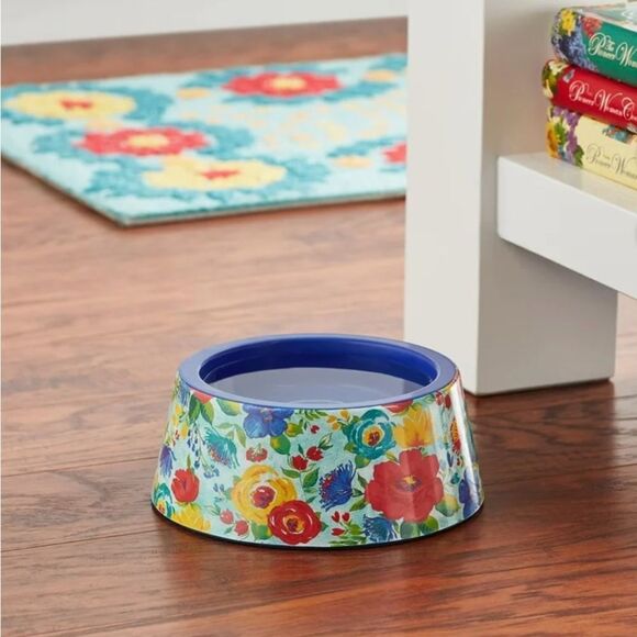 NEW … THE PIONEER WOMAN Floral Pet Bowl - Picture 1 of 4